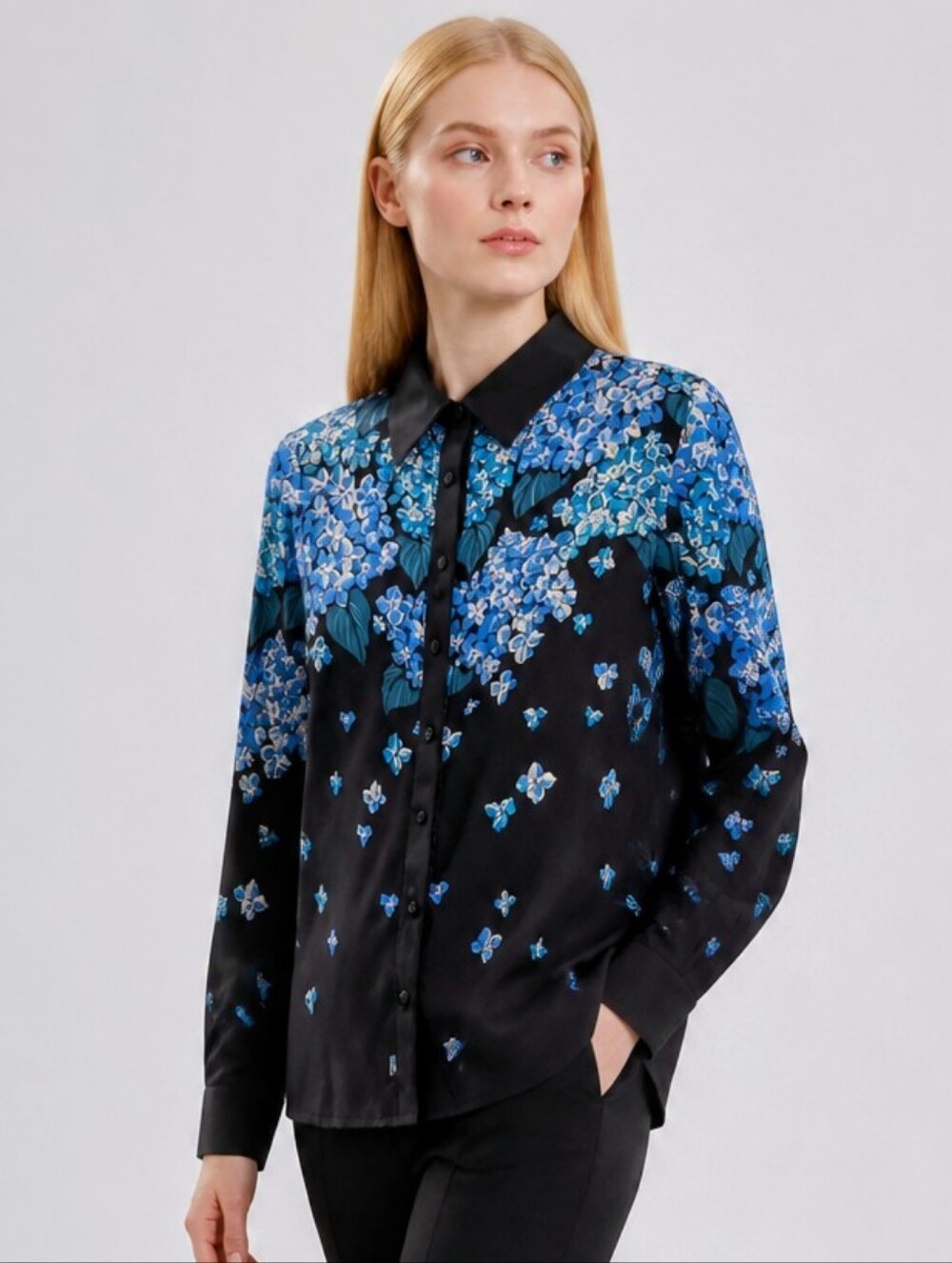 Vintage Bob Mackie Silk Beaded Floral Blouse 1X Art to Wear NWOT
